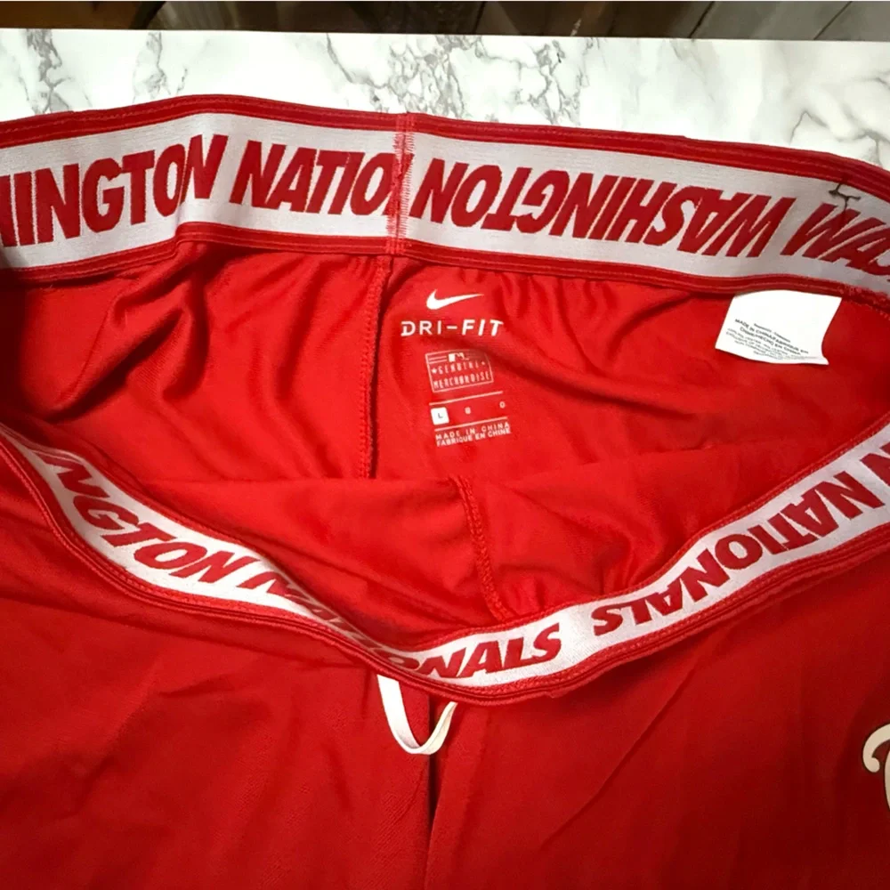 Nike MLB Red Athletic Shorts with White Logos